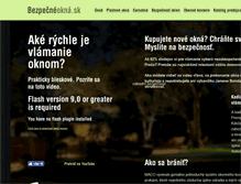 Tablet Screenshot of bezpecneokna.sk